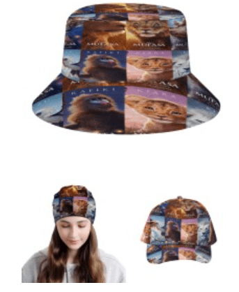 This Mufasa: The Lion King combo set includes a knitted beanie, a baseball cap, and a fisherman's hat