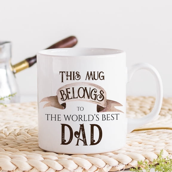 This Mug Belongs To The World's Best Dad, Father's Day, Christmas Gift for Daddy, Dada Present, Best Dad Ever