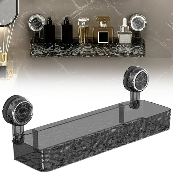 This Multifunctional, Lightweight Suction Cup Shower Rack Features A Glacier Design.