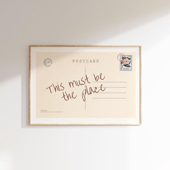 This Must Be The Place Vintage Postcard Style Home Wall Art, Unframed Paper Print Size 8x12