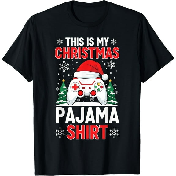 This My Christmas Pajama Shirt Gaming Xmas Men Boys s T-Shirt