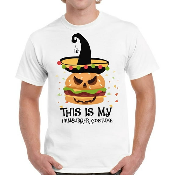 This is My Hamburger Costume Top Halloween Gift Shirt for Men - S M L XL 2XL 3XL 4XL 5XL Happy Halloween Graphic Tee - Funny Scary Holiday Tee T-Shirt Mens