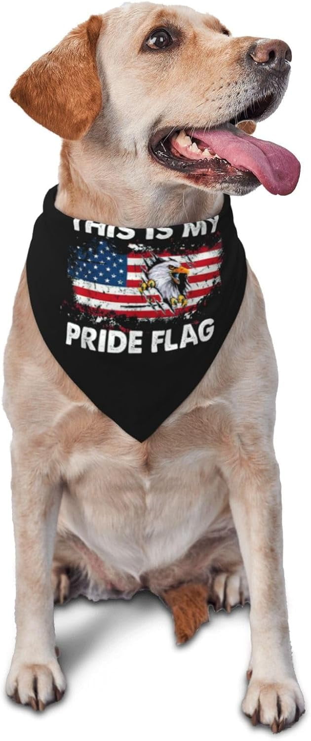 This is My Pride Flag Flag Patriotic America Flag 4th of July Dog