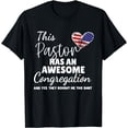 thumbnail image 1 of This Pastor Has An Awesome Congregation Preacher Heart T-Shirt, 1 of 4