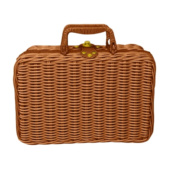 This Plastic Rattan Suitcase Is Perfect for Picnics,Easter,Organizing,And Other Occasions.
