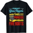 thumbnail image 1 of This Princess Wears Fire Boots Softstyle Unisex T-Shirt,Black Color,Size XL, 1 of 5