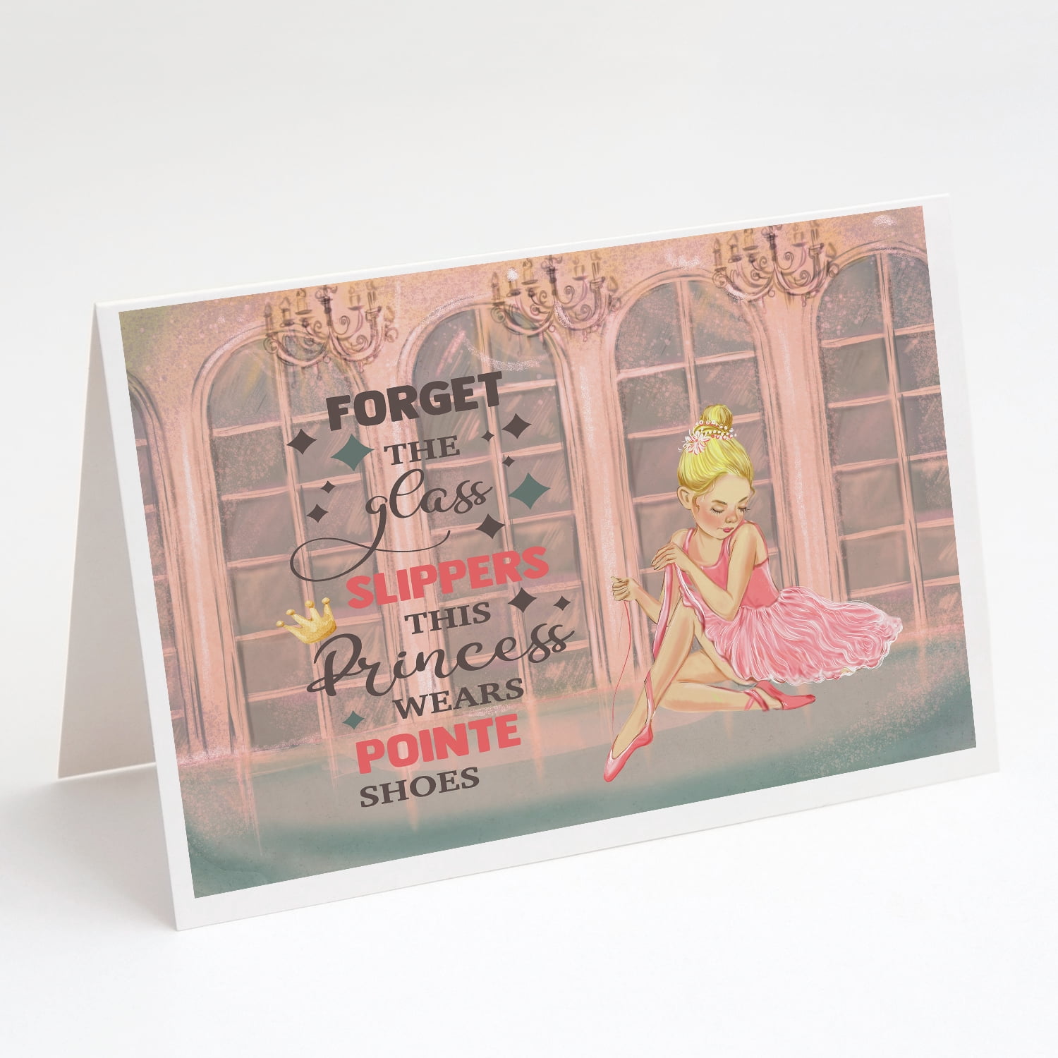 This Princess Wears Pionte Shoes Dance Greeting Cards and Envelopes Pack of 8