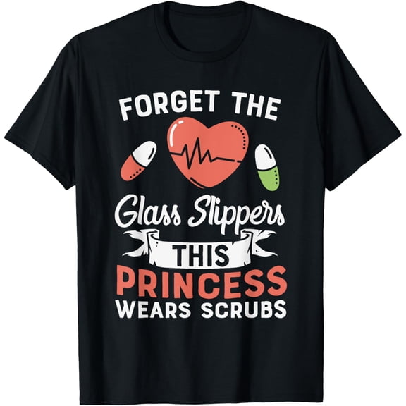 This Princess Wears Scrubs Nursing Life RN LPN CNA Nurse T-Shirt