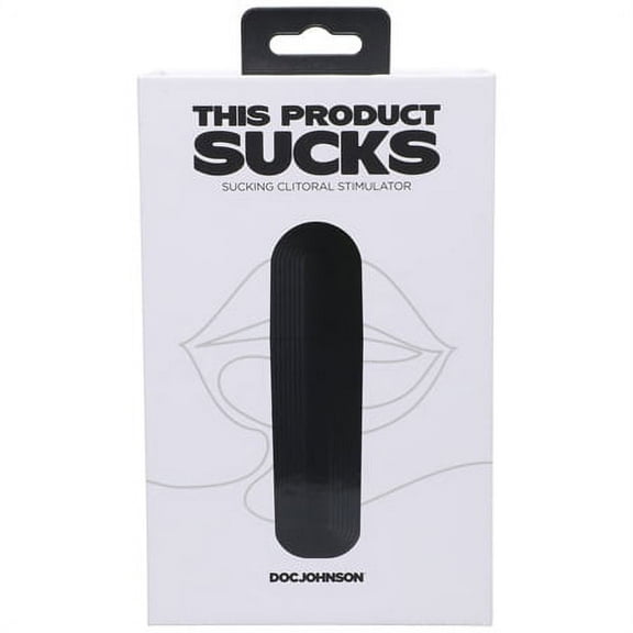 This Product Sucks Rechargeable Silicone Lipstick Sucking Clitoral Stimulator Black