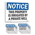 thumbnail image 1 of This Property Is Irrigated By Private Well OSHA Notice Rigid Plastic Sign 24 Inch x 18 Inch - 10 Pack, 1 of 8
