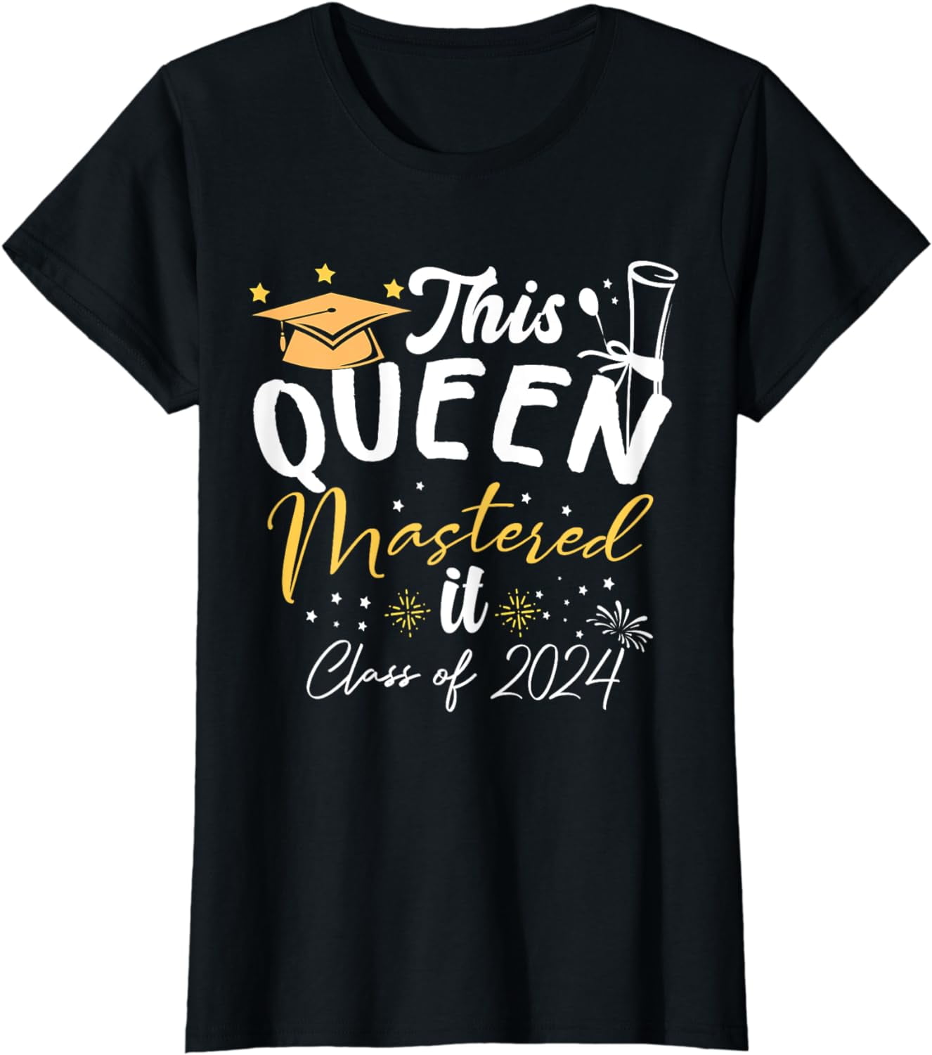 This Queen Mastered It Class of 2024 Masters Graduation TShirt