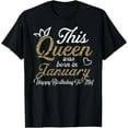 thumbnail image 1 of This Queens Was Born In January Cute Birthday Women Girls T-Shirt, 1 of 4