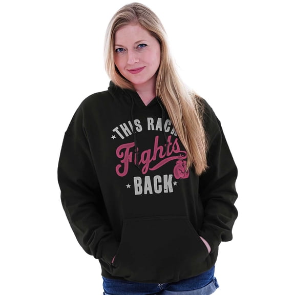 This Rack Fights Back Breast Cancer Hoodie Sweatshirt Women Brisco Brands S