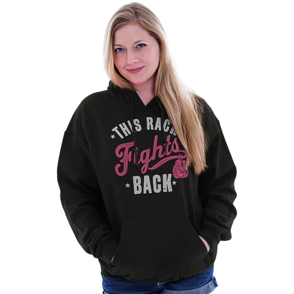 This Rack Fights Back Breast Cancer Hoodie Sweatshirt Women Brisco Brands S