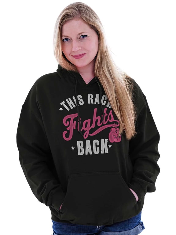 This Rack Fights Back Breast Cancer Hoodie Sweatshirt Women Brisco Brands S