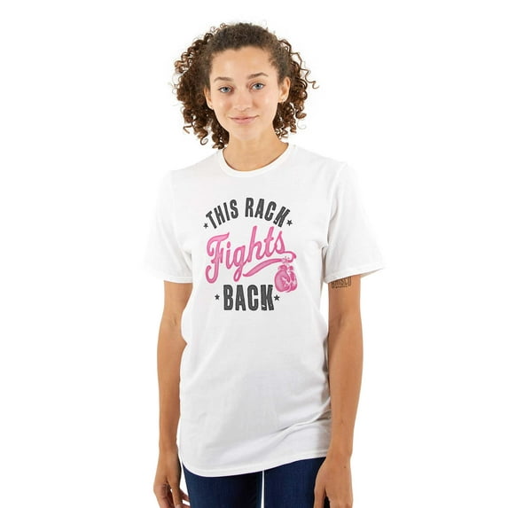 This Rack Fights Back Breast Cancer Women's Graphic T Shirt Tees Brisco Brands S