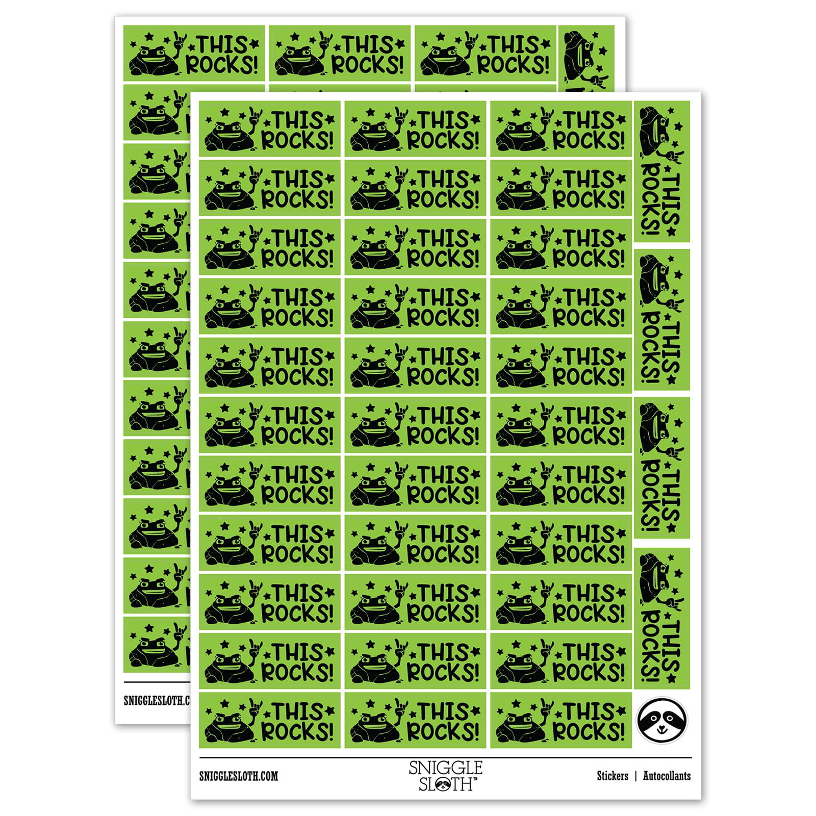 7th Grade Rocks Sticker This Rocks Teacher Student School Sticker Set - Light Green - Gloss ...