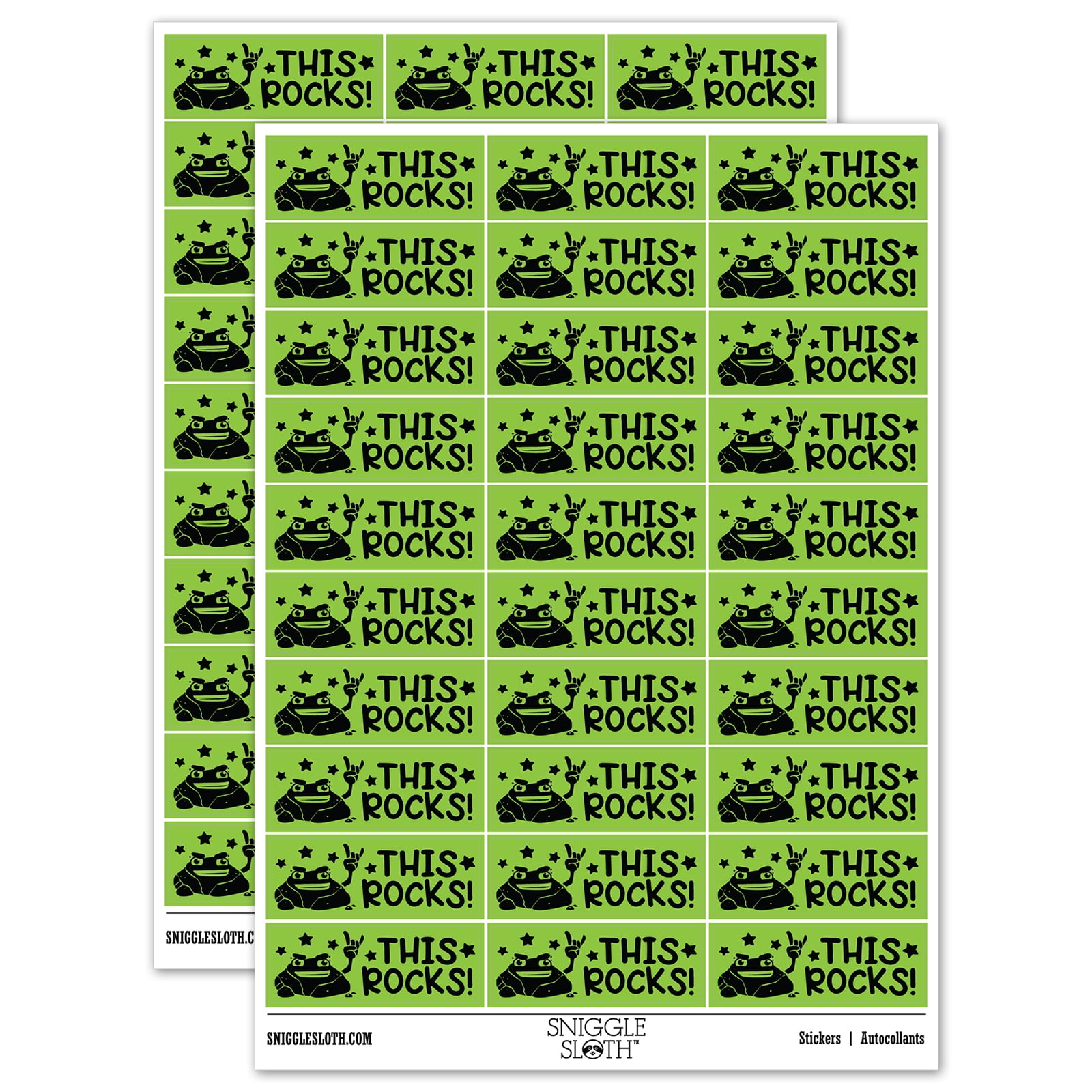 This Rocks Teacher Student School Sticker Set - Light Green - Gloss ...