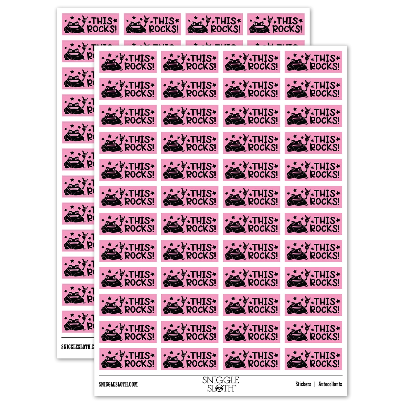 This Rocks Sticker This Rocks Teacher Student School Sticker Set - Light Pink - Gloss ...