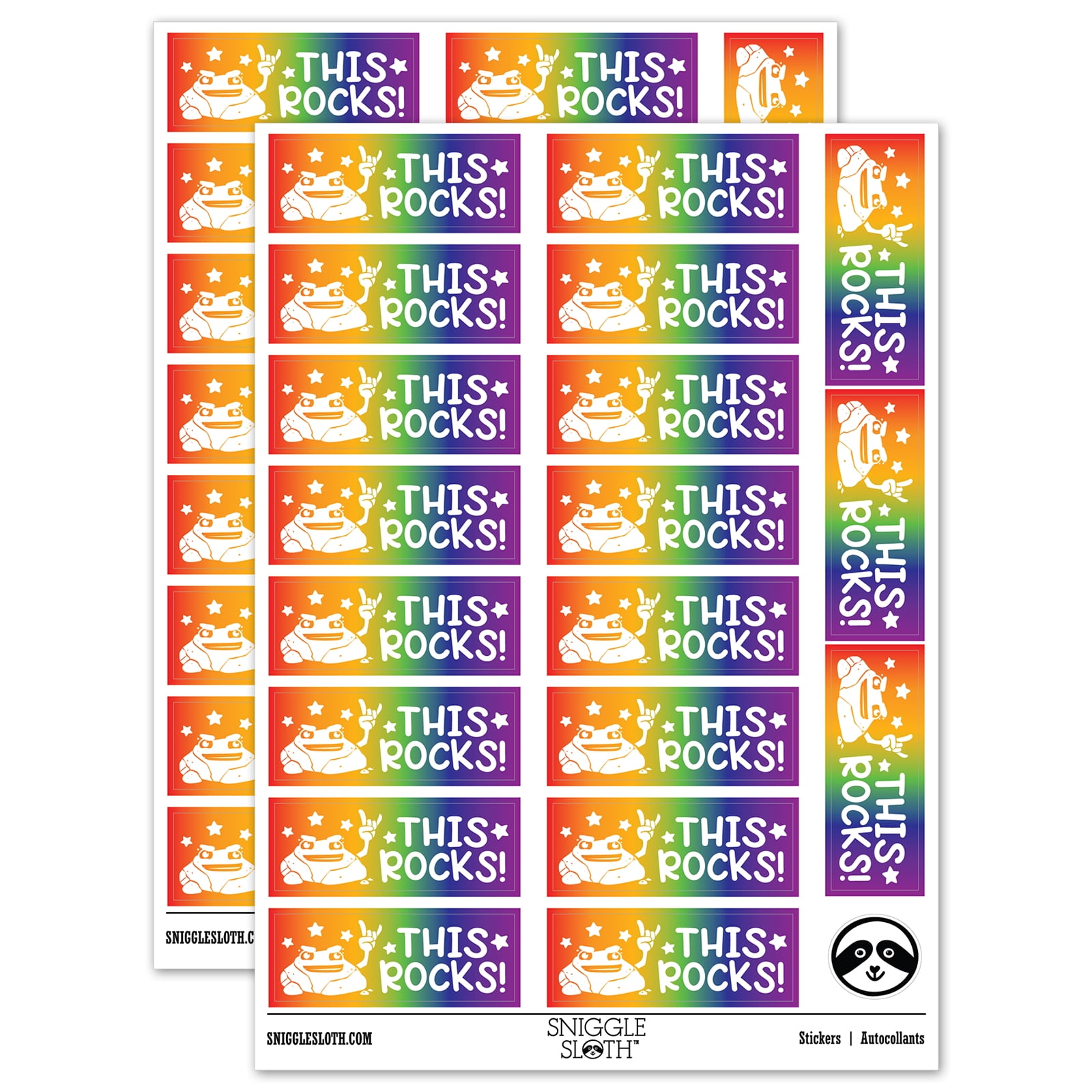 7th Grade Rocks Sticker This Rocks Teacher Student School Sticker Set - Rainbow - Gloss Finish ...