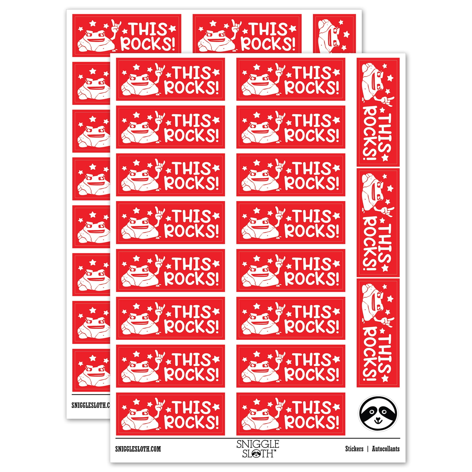 7th Grade Rocks Sticker This Rocks Teacher Student School Sticker Set - Red - Matte Finish - 2. ...