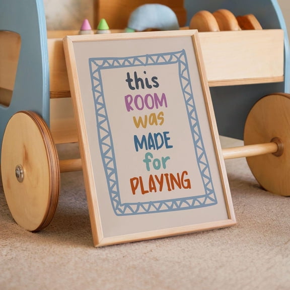 This Room Was Made For Playing Wall Art Playroom Colorful Nursery Print Toddler Room Decor Fun Quote Artwork