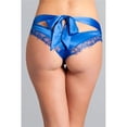 thumbnail image 1 of This Satin Panty Features Lace Accents with A Satin Ribbon In Back, Royal Blue - Extra Large, 1 of 1
