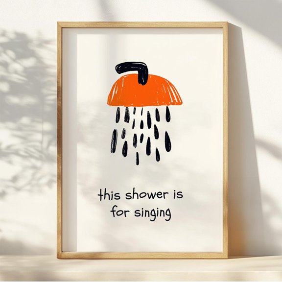 This Shower Is For Singing Shower Aesthetic Bathroom Typography Sign