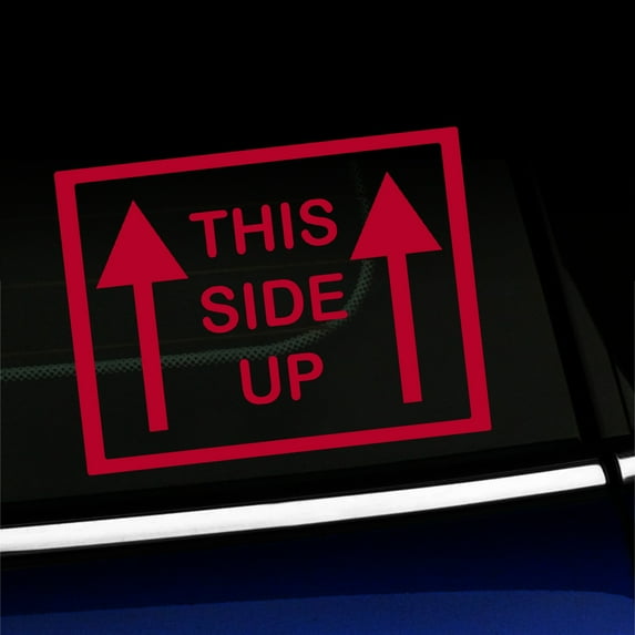This Side Up - Vinyl Decal - Choose Color - [RED]