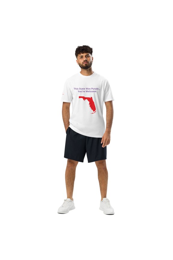 This State was Purple Florida Men's Under ArmourⓇ athletic t-shirt (White, L)