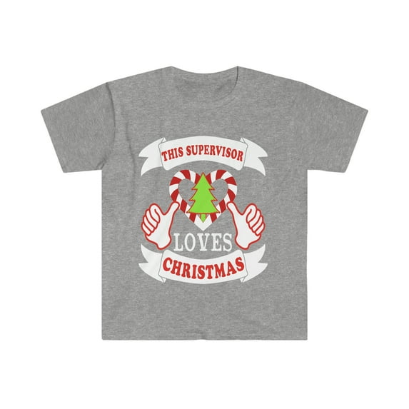 This Supervisor loves Christmas Unisex T-shirt S-3XL Xmas Holidays