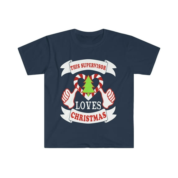 This Supervisor loves Christmas Unisex T-shirt S-3XL Xmas Holidays