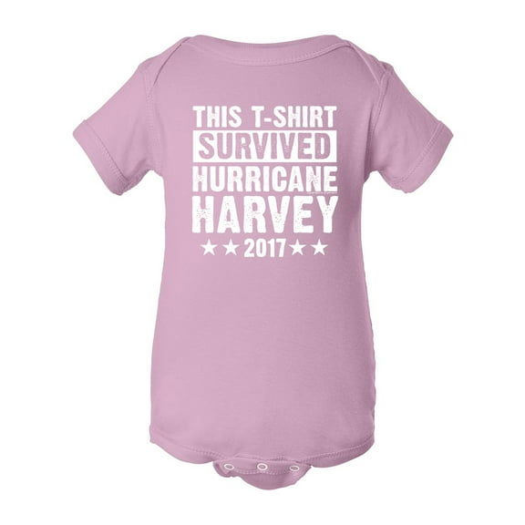 This T-Shirt Survived Hurricane Harvey Houston Texas 2017 DT Infant Baby Rib Bodysuit