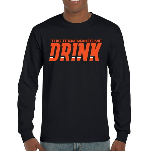 This Team Makes Me Drink Long Sleeve T-shirt Cincinnati Football Fan Tailgating