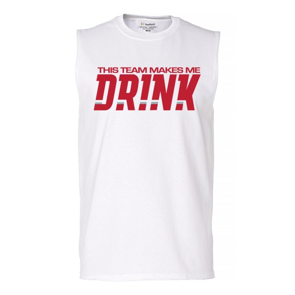 This Team Makes Me Drink Men's Muscle Shirt Ohio College Football Fan Tailgate