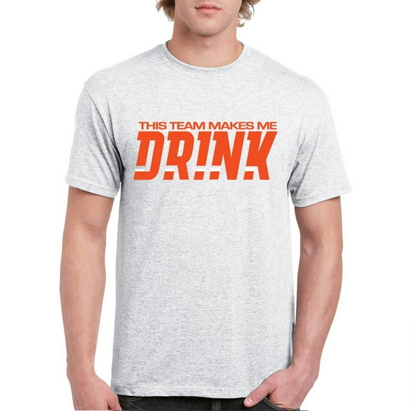 This Team Makes Me Drink T-shirt Cincinnati Football Fan Tailgating Men's Tee
