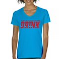 thumbnail image 1 of This Team Makes Me Drink Women's V-Neck T-shirt Ohio College Football Fan Tailgate, 1 of 7