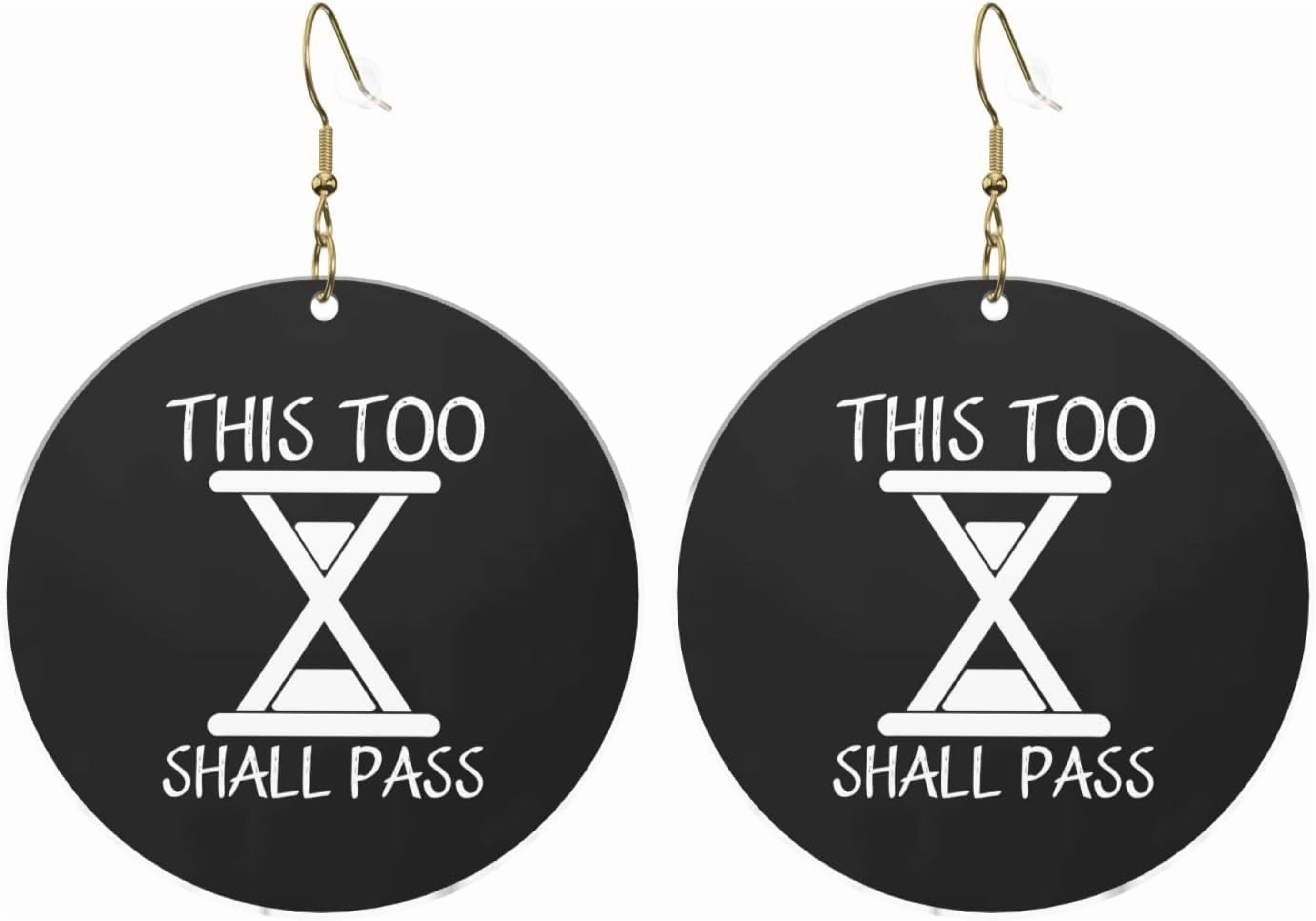 This Too Premium Shall Pass Stylish Round Acrylic Earrings Lightweight Versatile For All Occasions[r401]