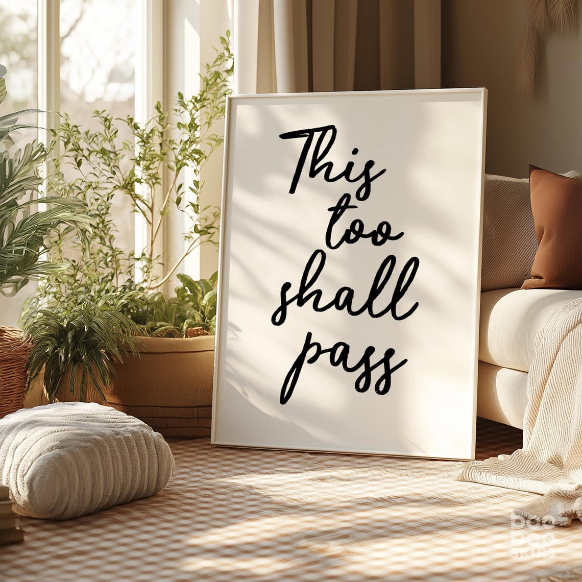 Pass Print This Too Shall Pass Mindfulness Gratitude Friend Mum Daughter ...