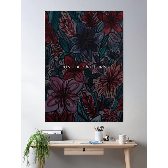 This Too Shall Pass Poster Wall Art, Modern Wall Decor For Living Room Bedroom, 12x18 UNFRAMED