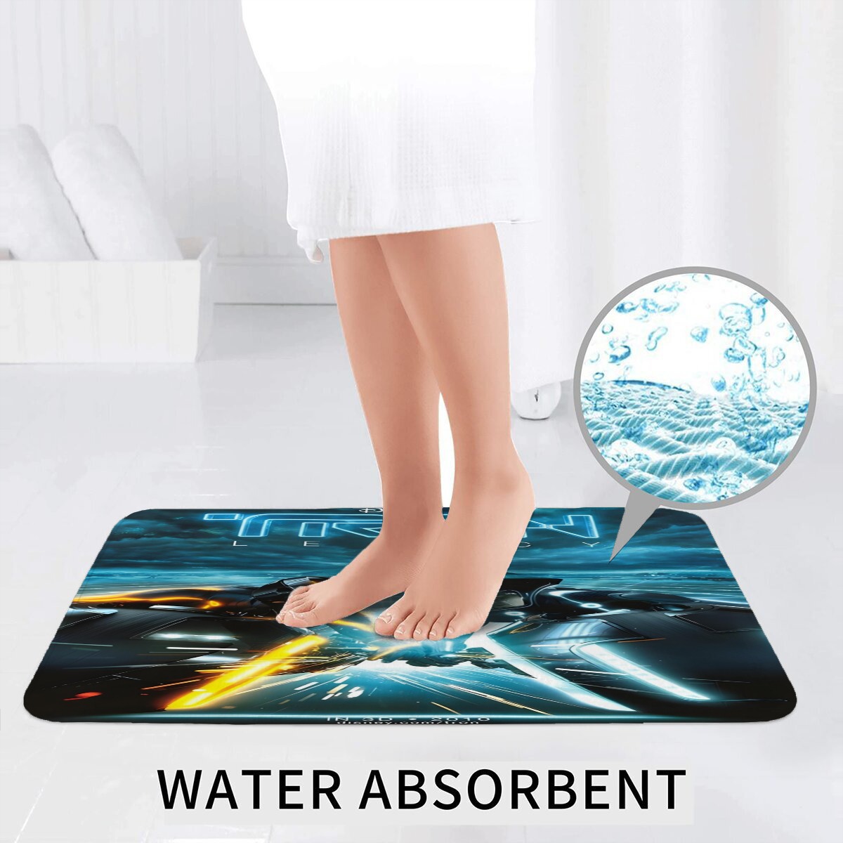This Tron plush floor mat combines comfort and practicality.23.6"x15.7 ...