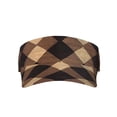 thumbnail image 1 of This Unisex Sunshade Open-Top Hat Features An Open-Top Design That Is Not Stuffy And Has A Curved Eave Argyle Plaid Brown_4, 1 of 8