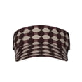 thumbnail image 1 of This Unisex Sunshade Open-Top Hat Features An Open-Top Design That Is Not Stuffy And Has A Curved Eave Crimson Modern Houndstooth Texture_3, 1 of 8