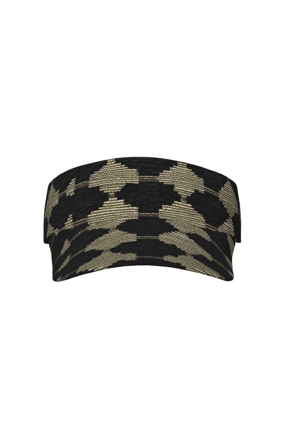This Unisex Sunshade Open-Top Hat Features An Open-Top Design That Is Not Stuffy And Has A Curved Eave Darkvoilet Houndstooth Checkered_1