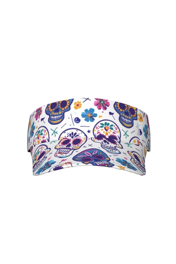 This Unisex Sunshade Open-Top Hat Features An Open-Top Design That Is Not Stuffy And Has A Curved Eave Festive Cute Sugar Skulls (4)
