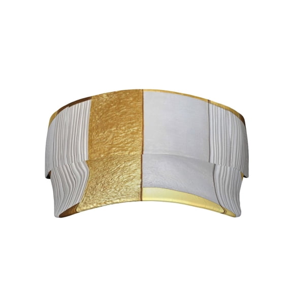 This Unisex Sunshade Open-Top Hat Features An Open-Top Design That Is Not Stuffy And Has A Curved Eave Gold Stripe_4
