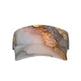 thumbnail image 1 of This Unisex Sunshade Open-Top Hat Features An Open-Top Design That Is Not Stuffy And Has A Curved Eave Gray-White Gold Marble, 1 of 8