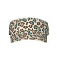 thumbnail image 1 of This Unisex Sunshade Open-Top Hat Features An Open-Top Design That Is Not Stuffy And Has A Curved Eave Leopard Print Style Paleturquoise_2, 1 of 8