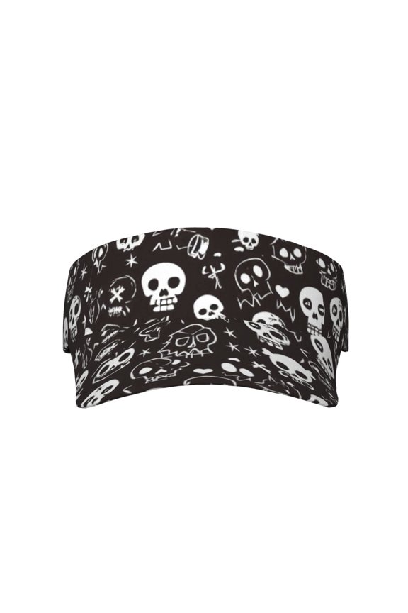 This Unisex Sunshade Open-Top Hat Features An Open-Top Design That Is Not Stuffy And Has A Curved Eave Weird Skull Head