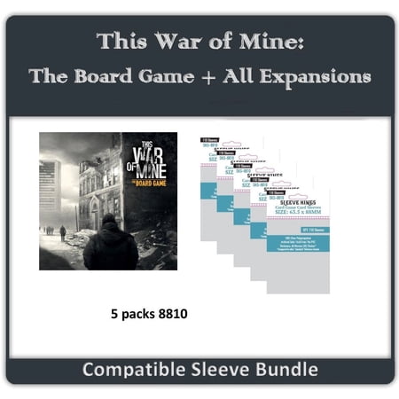 "This War of Mine" The Board Game" + All Expansions Compatible Sleeve Bundle (8810 X 5)